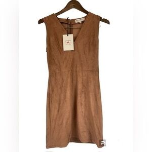 IDYLLWIND Miranda Lambert Camel Mini dress